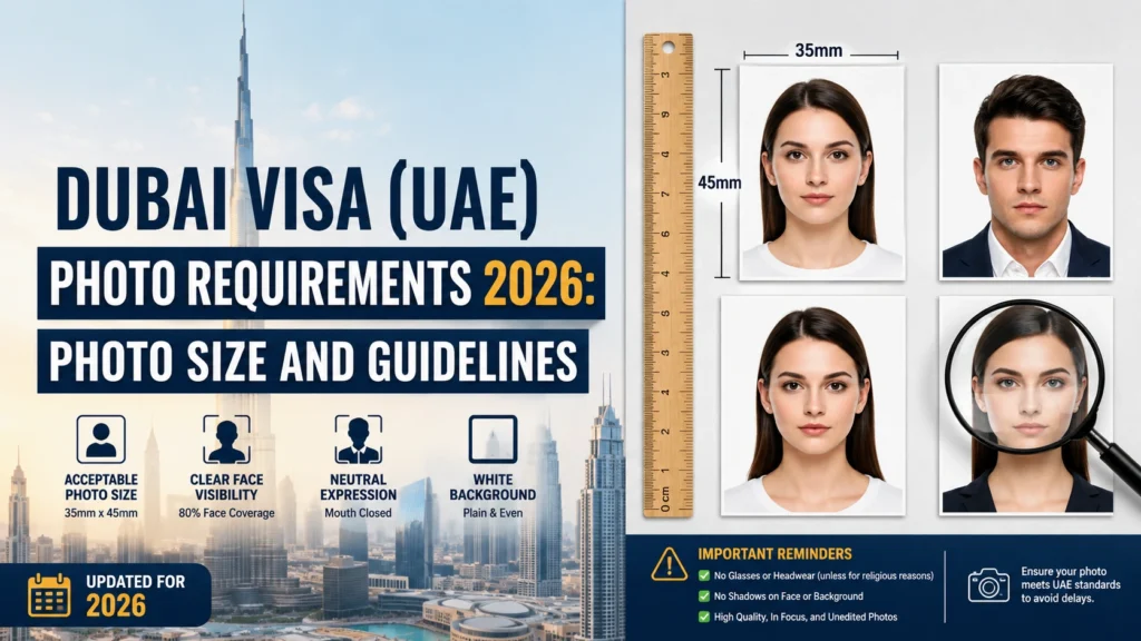 Dubai Visa (UAE) Photo Requirements 2026: Photo Size and Guidelines